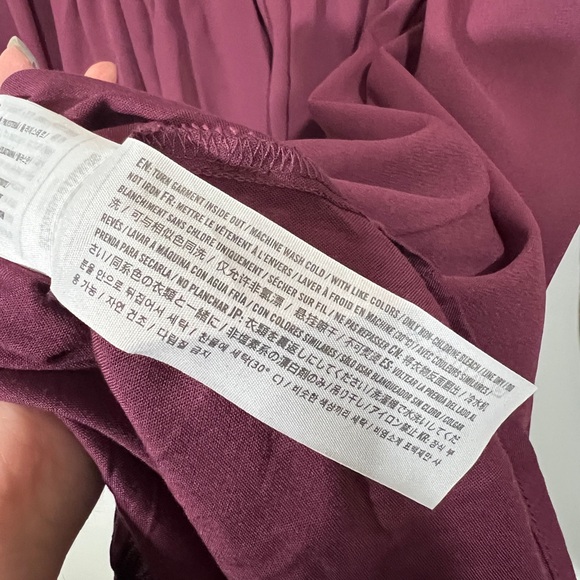 Abercrombie Dress Long Sleeve Chiffon Mini Dress in Burgundy Maroon Size Small - Picture 7 of 10